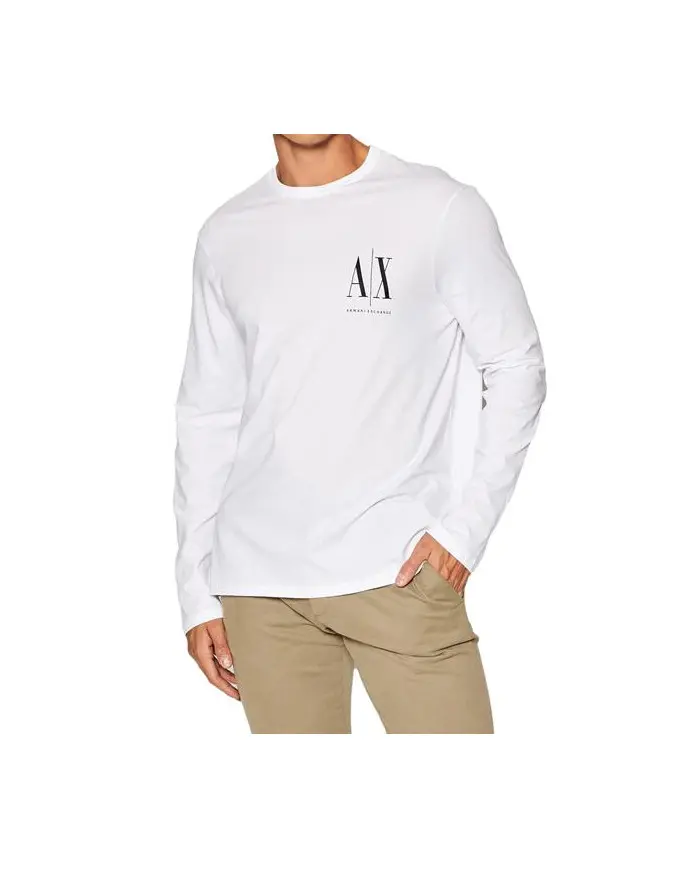 Armani Exchange Męski T-shirt T-shirt 8NZTPL-ZJH4Z-1100 Biały | Sklep Monotox