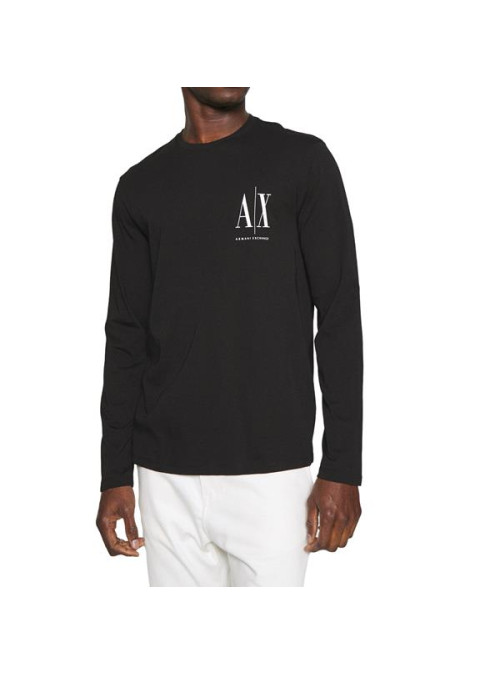 Armani Exchange Męski T-shirt T-shirt 8NZTPL-ZJH4Z-1200 Czarny | Sklep Monotox