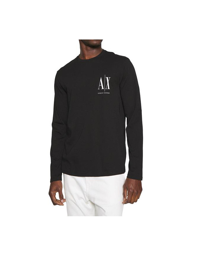 Armani Exchange Męski T-shirt T-shirt 8NZTPL-ZJH4Z-1200 Czarny | Sklep Monotox
