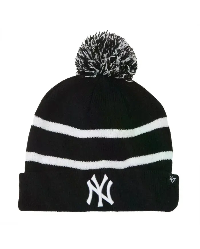 47 Brand Czapka zimowa New York Yankees Cuff Knit B-BRKAW17ACE-BKD Czarny | Sklep Monotox