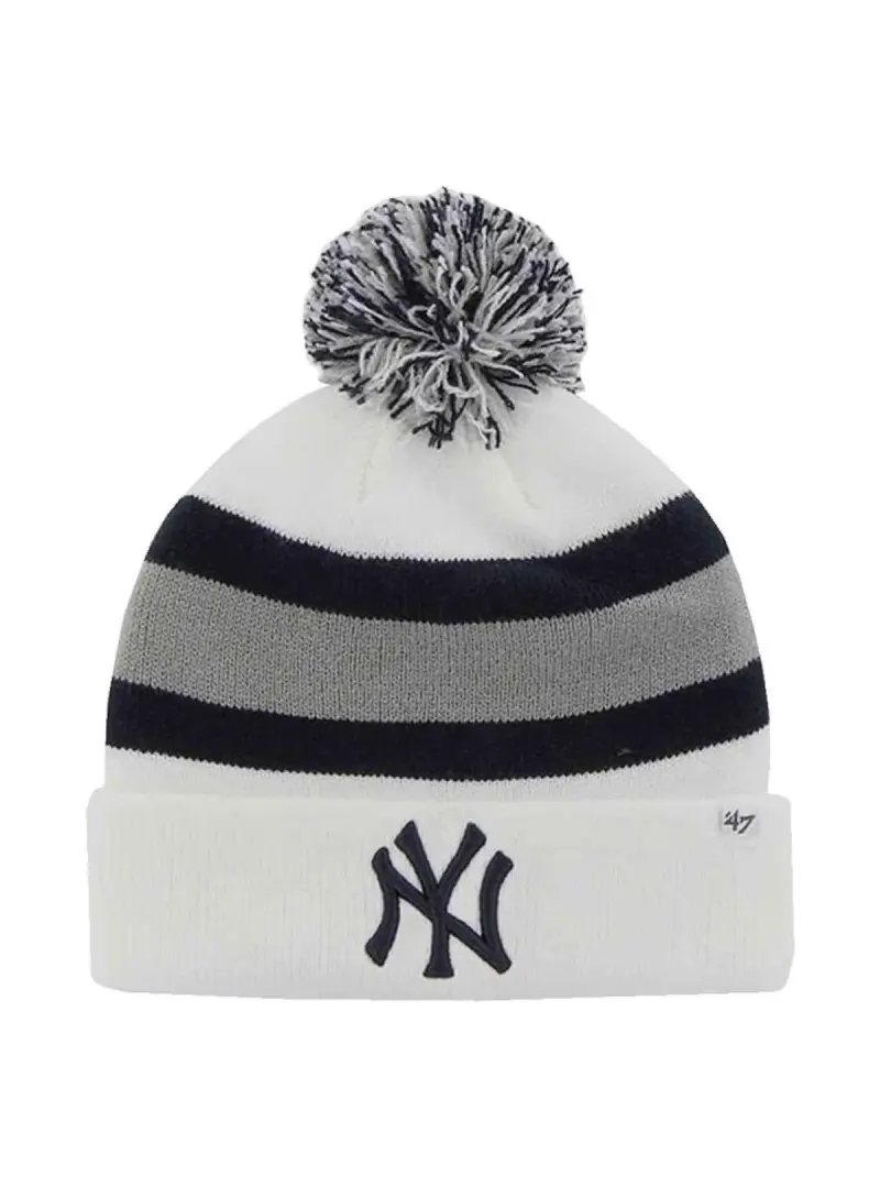 47 Brand Czapka zimowa New York Yankees Cuff Knit B-BRKAW17ACE-WH Biały | Sklep Monotox
