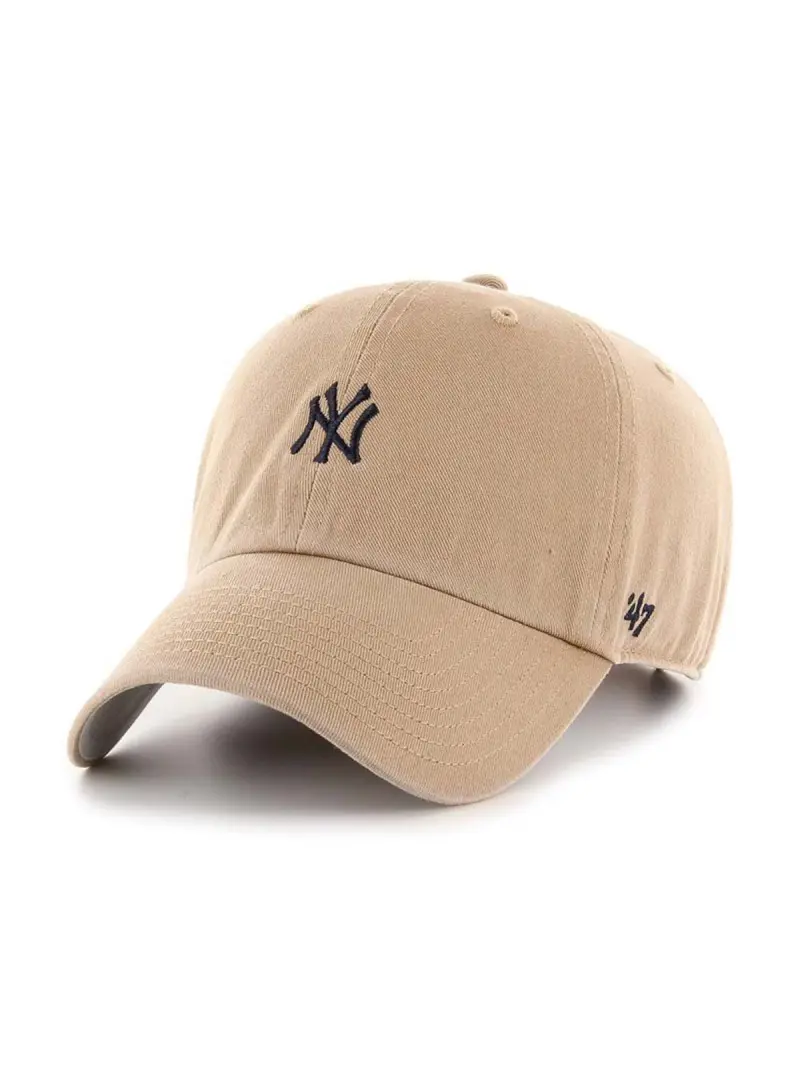 47 Brand Czapka z daszkiem Mlb New York Yankees Base Runn B-BSRNR17GWS-KHA Beżowy | Sklep Monotox