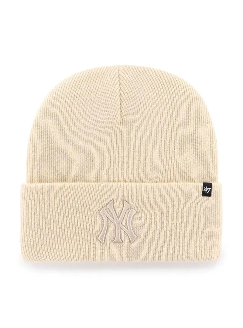 47 Brand Czapka zimowa New York Yankees Cuff Knit B-HYMKR17ACE-NTN Beżowy | Sklep Monotox