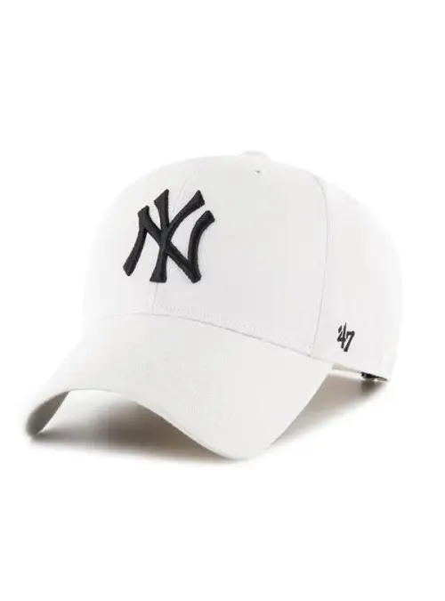 47 Brand Czapka z daszkiem Mlb New York Yankees B-RAC17CTP-WH Biały | Sklep Monotox