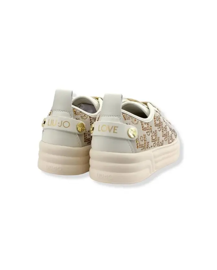 Liu Jo Damskie Sneakersy Cleo 01 BF2069PX104 Beżowy | Sklep Monotox