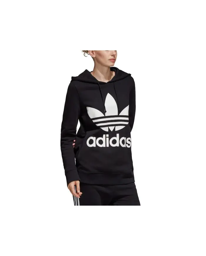Adidas Damska Bluza Trefoil Hoodie CE2408 Czarny | Sklep Monotox
