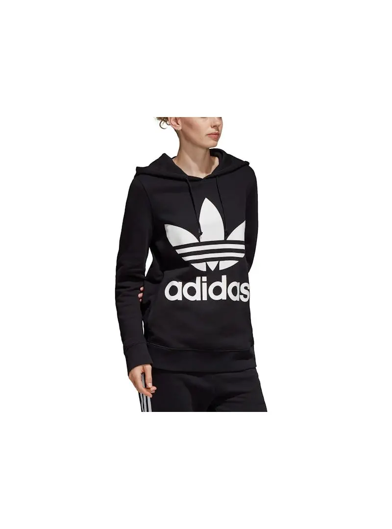 Adidas Damska Bluza Trefoil Hoodie CE2408 Czarny | Sklep Monotox