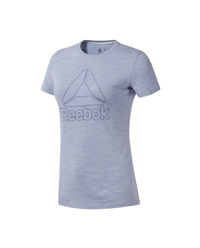Reebok Damski T-shirt Te Marble Logo Tee EC2323 Niebieski | Sklep Monotox