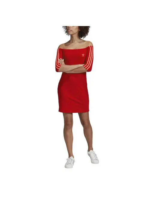Adidas Damska Sukienka Shoulder Dress ED7522 Czerwony | Sklep Monotox