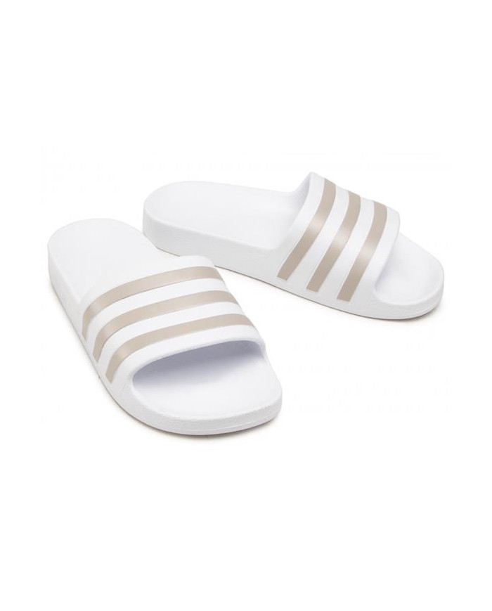 Adidas Damskie Klapki Adilette Aqua EF1730 Cloud White / Platinum Metallic | Sklep Monotox