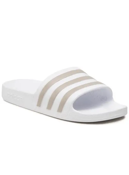 Adidas Damskie Klapki Adilette Aqua EF1730 Cloud White / Platinum Metallic | Sklep Monotox