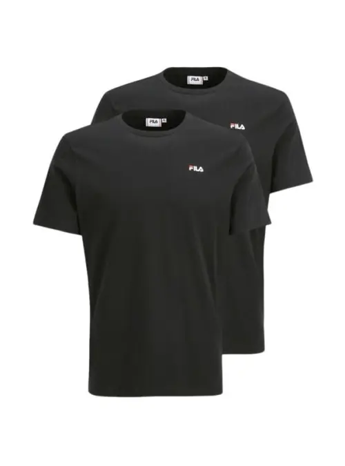 Fila Męski T-shirt Brod Tee Dubble Pack FAM008383128 Czarny | Sklep Monotox