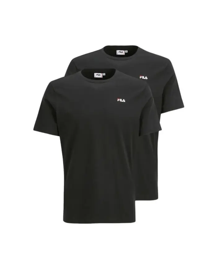 Fila Męski T-shirt Brod Tee Dubble Pack FAM008383128 Czarny | Sklep Monotox
