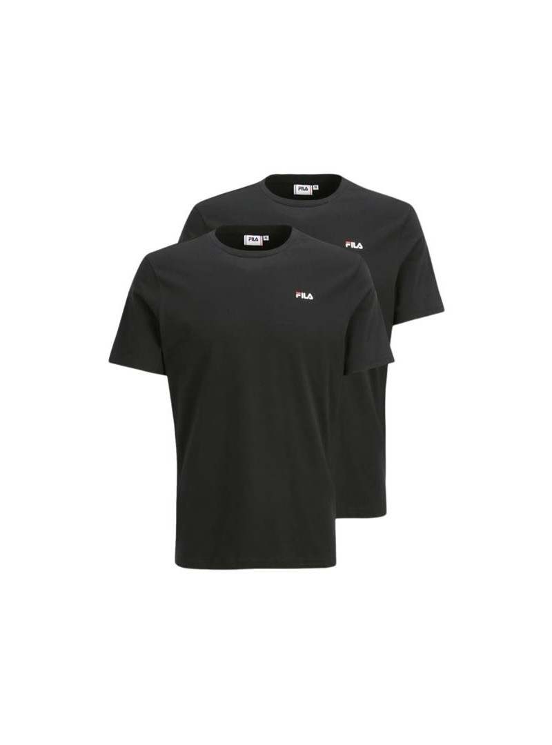 Fila Męski T-shirt Brod Tee Dubble Pack FAM008383128 Czarny | Sklep Monotox