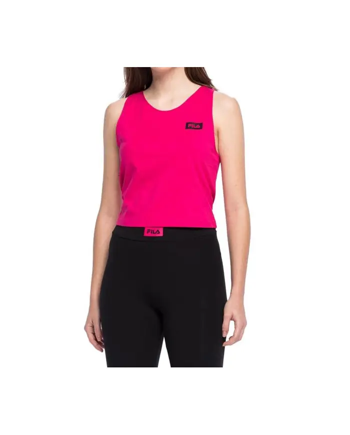Fila Damska Bluza Basin Cropped Tank Top FAW013640000 Różowy | Sklep Monotox