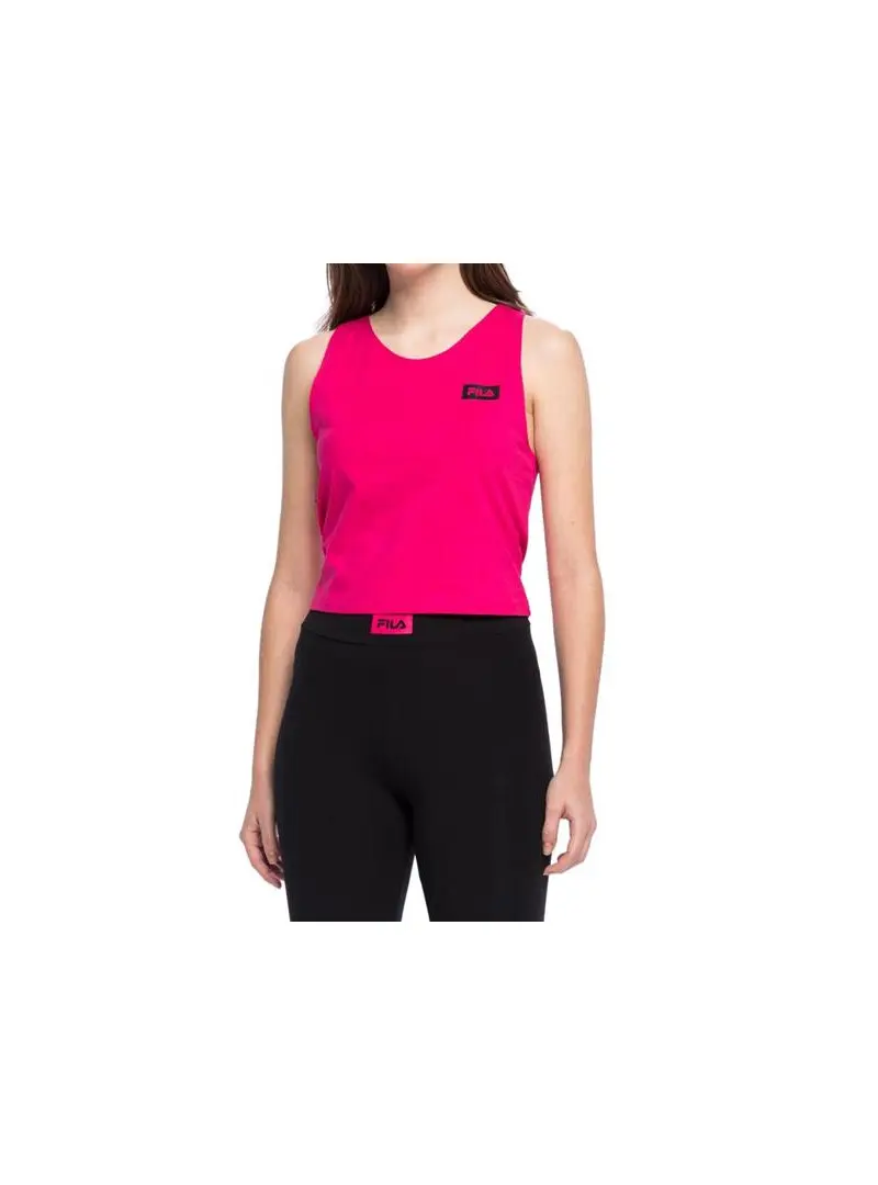 Fila Damska Bluza Basin Cropped Tank Top FAW013640000 Różowy | Sklep Monotox