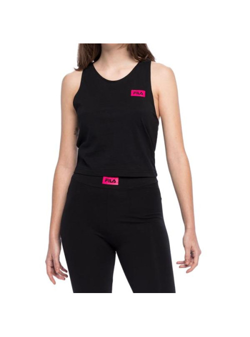 Fila Damska Bluza Basin Cropped Tank Top FAW013680009 Czarny | Sklep Monotox