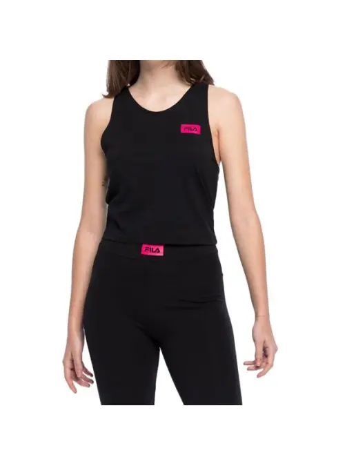 Fila Damska Bluza Basin Cropped Tank Top FAW013680009 Czarny | Sklep Monotox