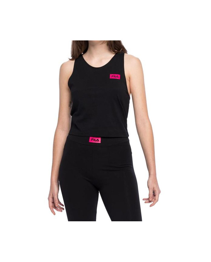 Fila Damska Bluza Basin Cropped Tank Top FAW013680009 Czarny | Sklep Monotox