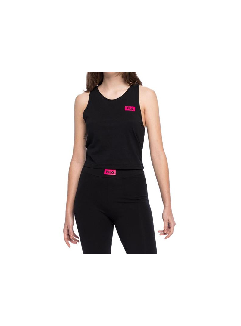 Fila Damska Bluza Basin Cropped Tank Top FAW013680009 Czarny | Sklep Monotox