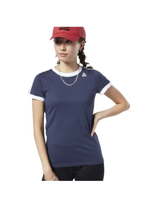 Reebok Damski T-shirt Linear Logo Tee FI2020 Granatowy | Sklep Monotox