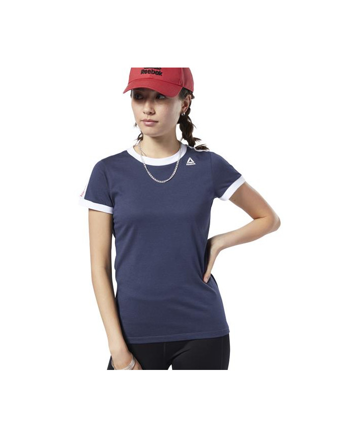 Reebok Damski T-shirt Linear Logo Tee FI2020 Granatowy | Sklep Monotox