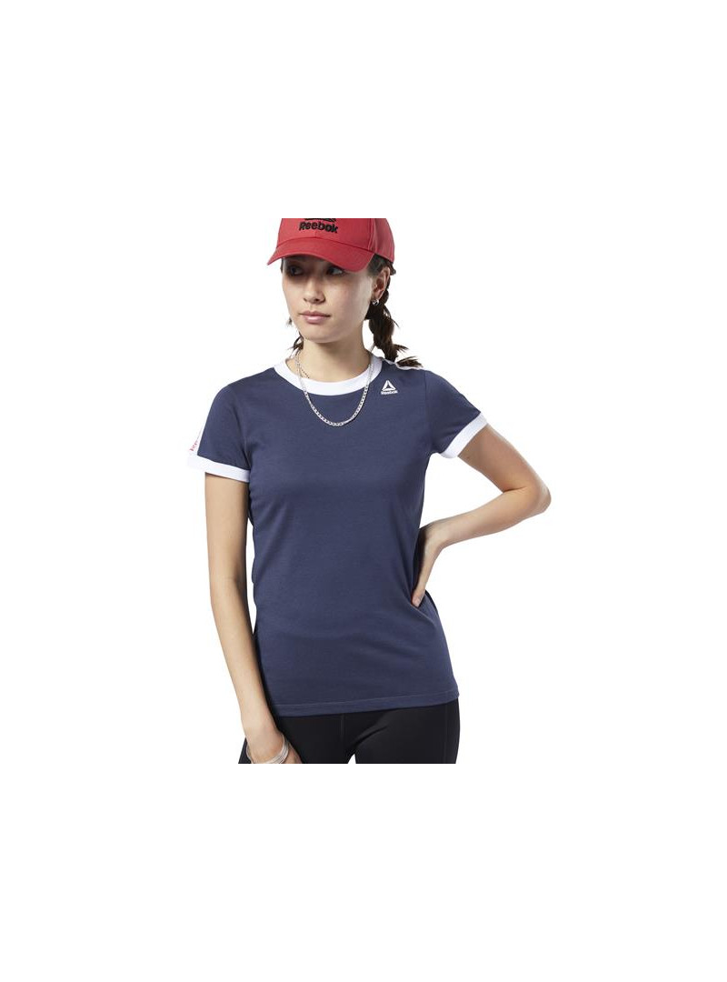 Reebok Damski T-shirt Linear Logo Tee FI2020 Granatowy | Sklep Monotox