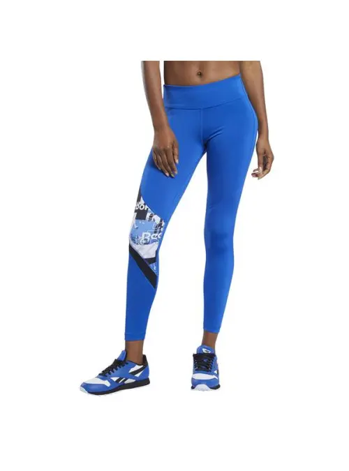 Reebok Damskie Legginsy Wor Myt Aop Tight FK6787 Niebieski | Sklep Monotox