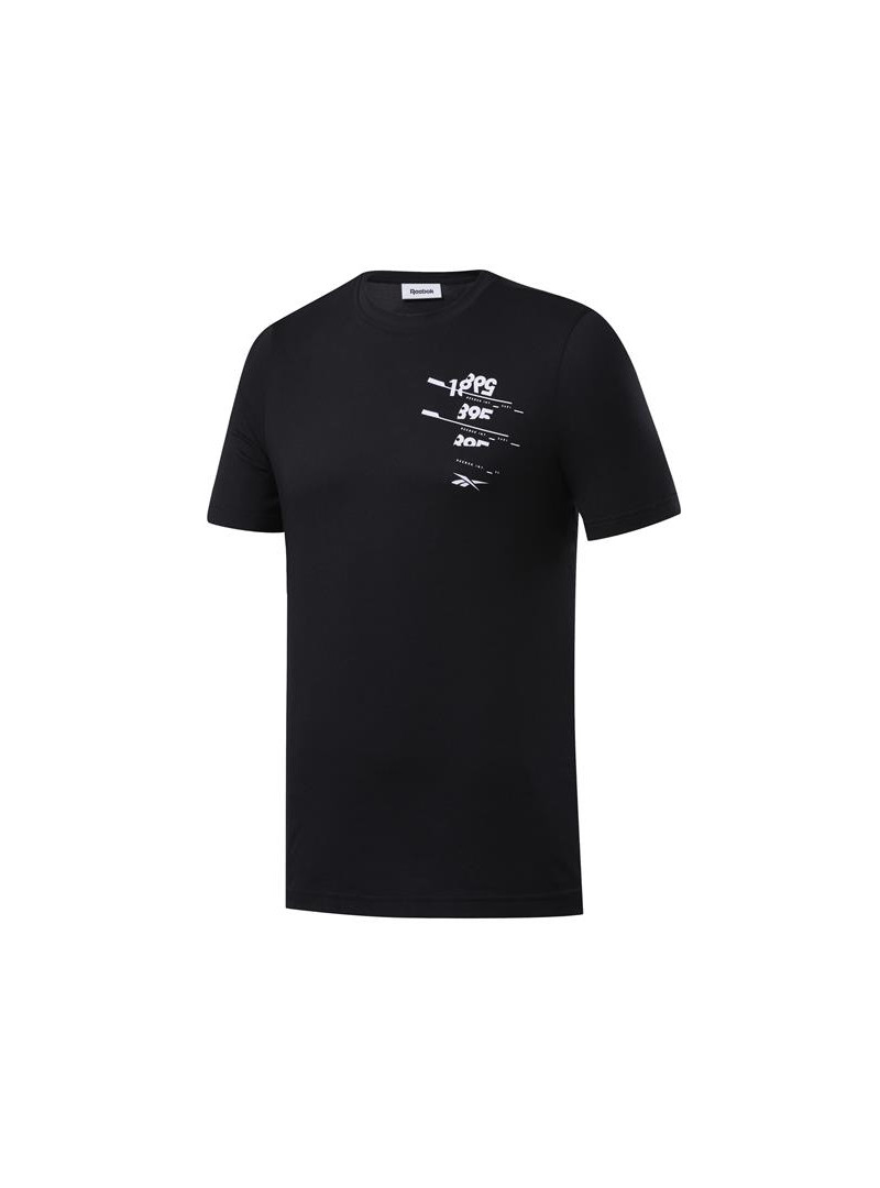 Reebok Męski T-shirt Ts Cotton Graphic Tee FL0596 Czarny | Sklep Monotox