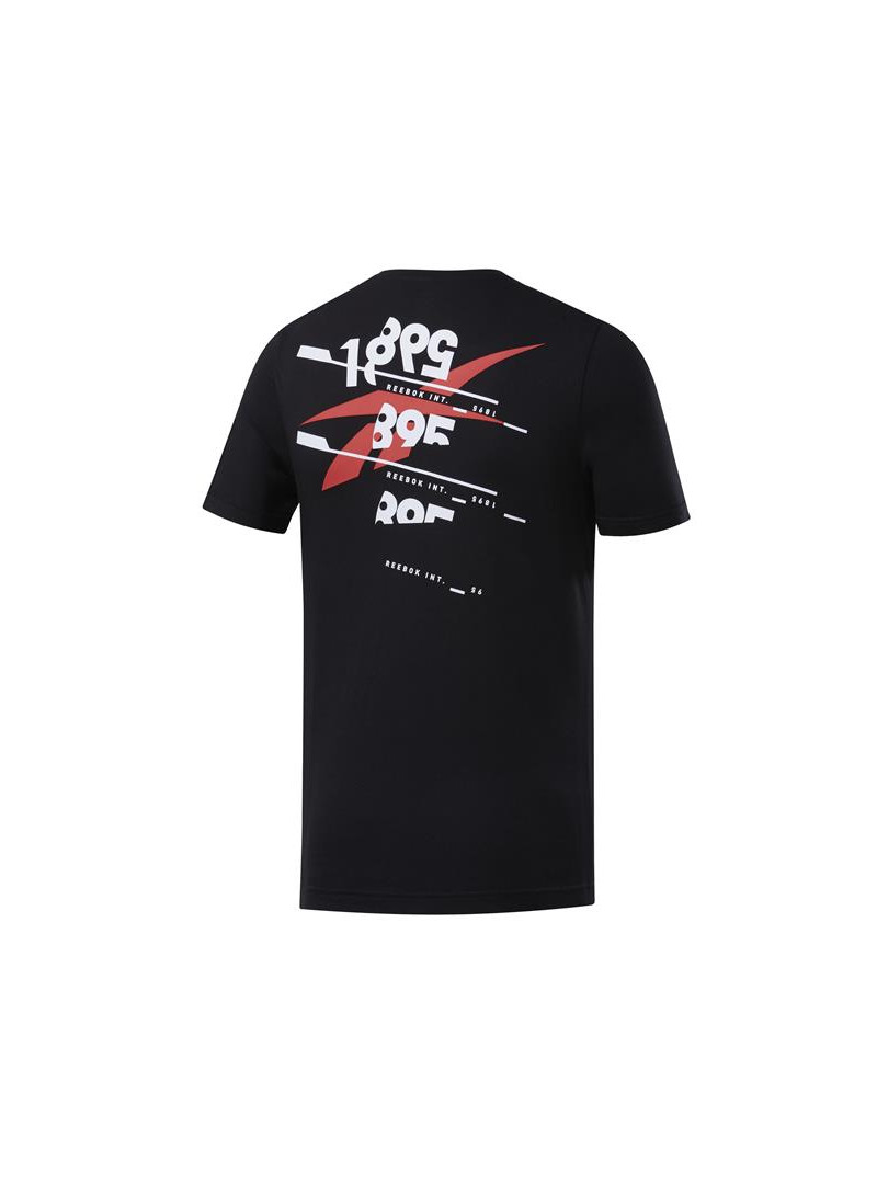 Reebok Męski T-shirt Ts Cotton Graphic Tee FL0596 Czarny | Sklep Monotox