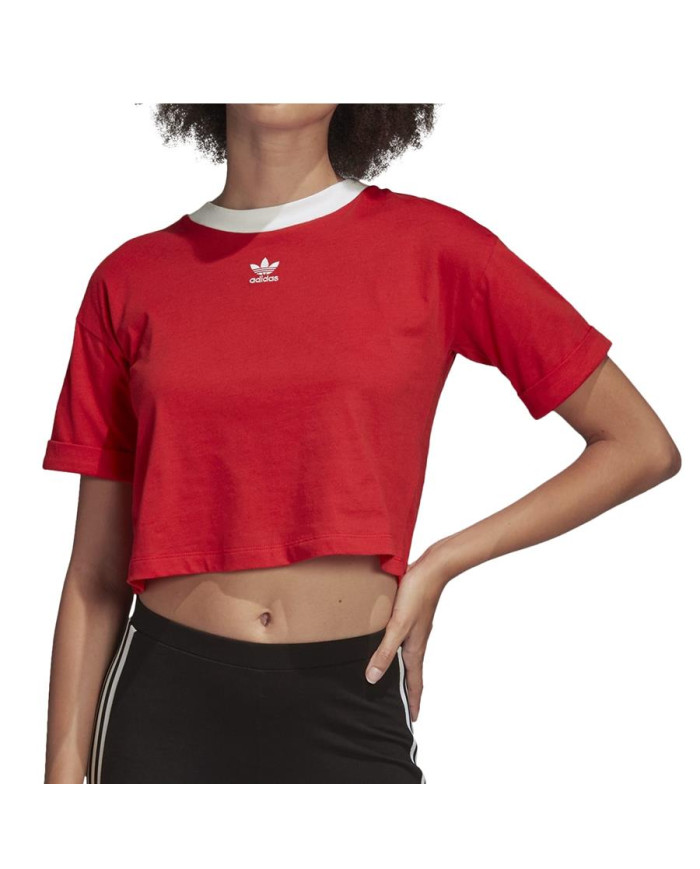 Adidas Damski Top Crop Top FM3258 Czerwony | Sklep Monotox