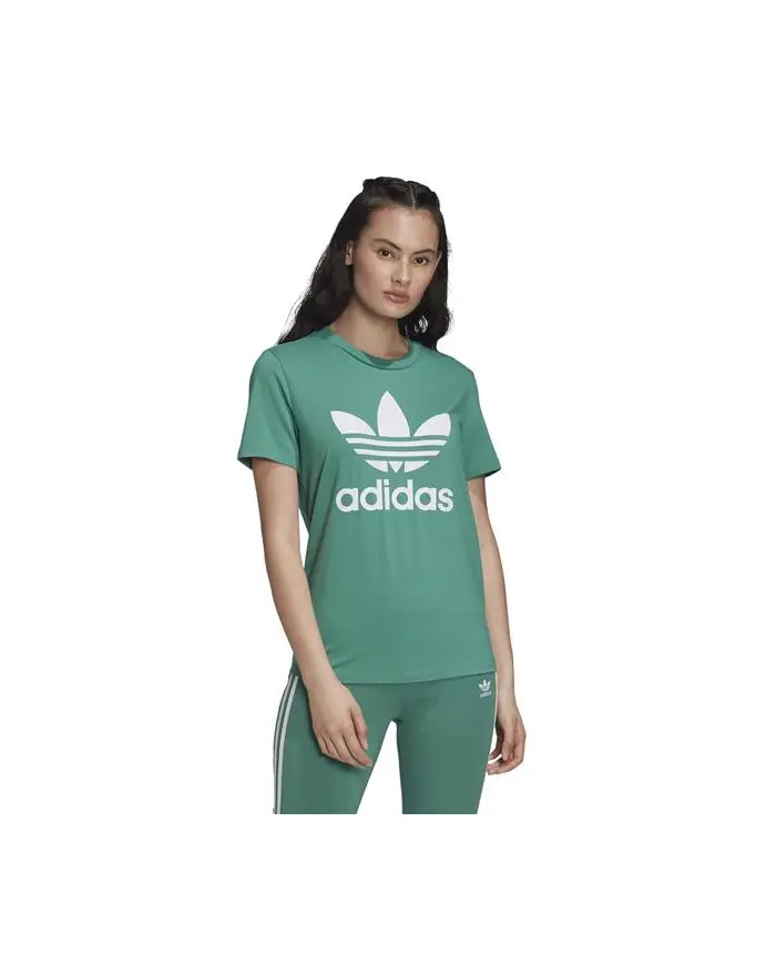 Adidas Damski T-shirt Trefoil Tee FM3300 Zielony | Sklep Monotox