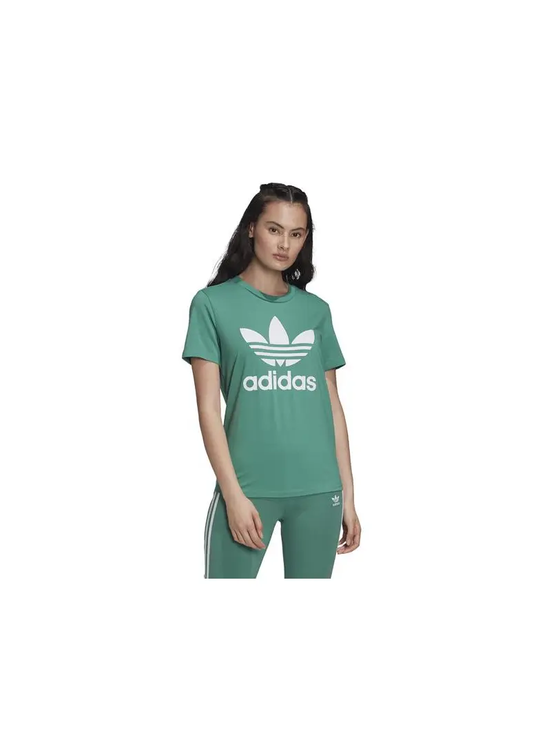 Adidas Damski T-shirt Trefoil Tee FM3300 Zielony | Sklep Monotox