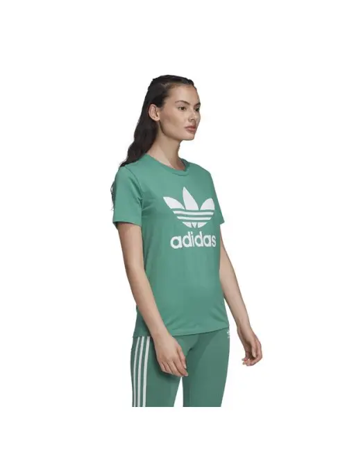 Adidas Damski T-shirt Trefoil Tee FM3300 Zielony | Sklep Monotox