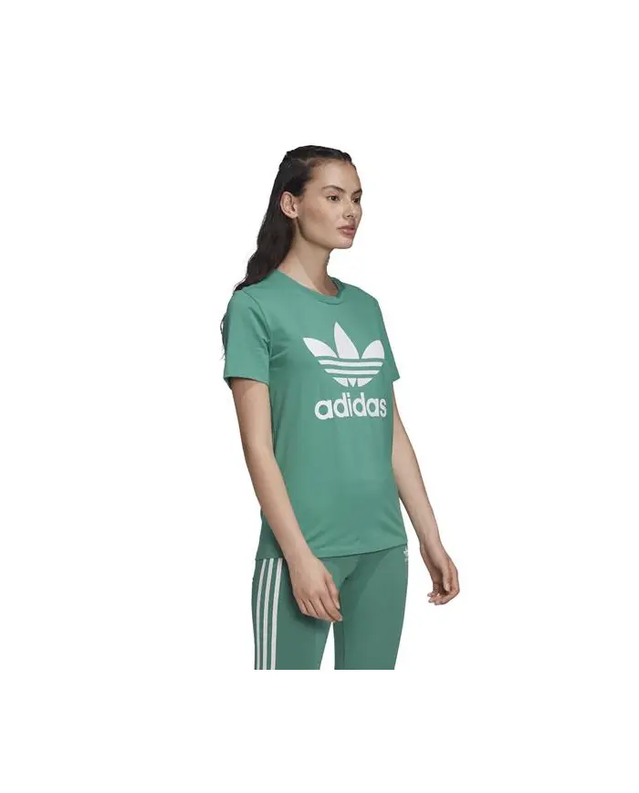 Adidas Damski T-shirt Trefoil Tee FM3300 Zielony | Sklep Monotox