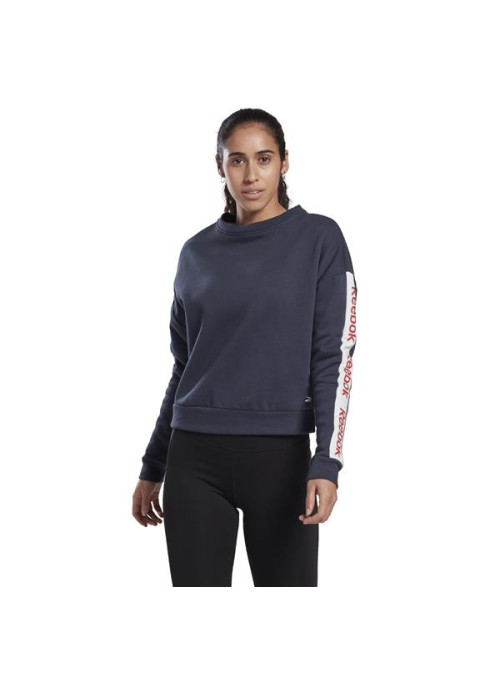 Reebok Damska Bluza Linear Logo Crew FR8157 Niebieski | Sklep Monotox