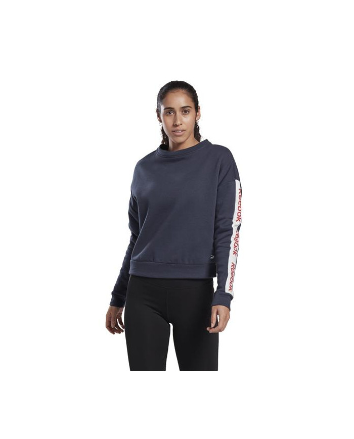 Reebok Damska Bluza Linear Logo Crew FR8157 Niebieski | Sklep Monotox