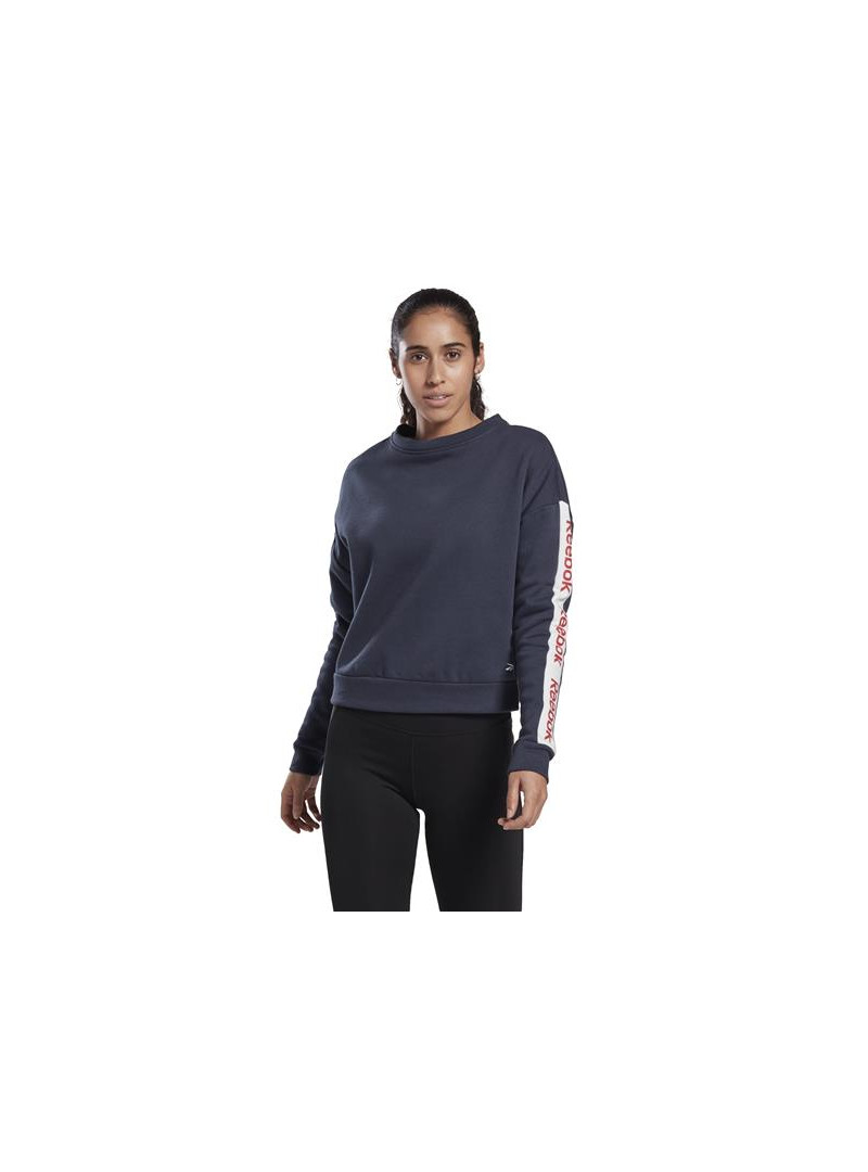 Reebok Damska Bluza Linear Logo Crew FR8157 Niebieski | Sklep Monotox