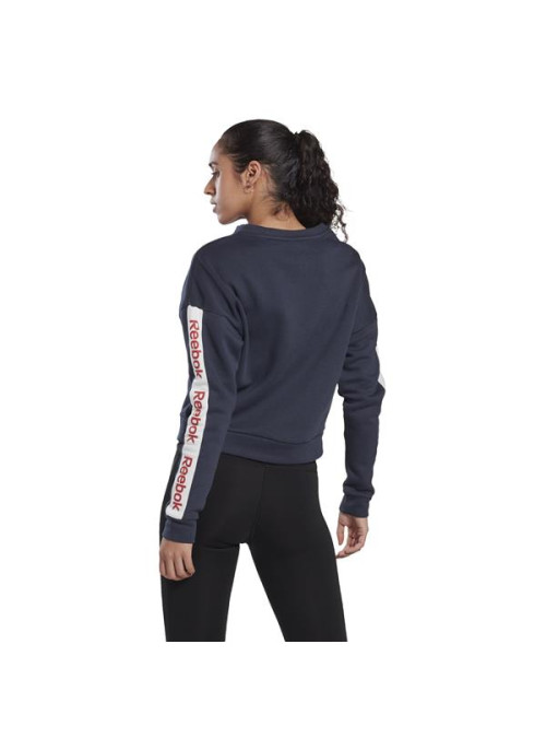 Reebok Damska Bluza Linear Logo Crew FR8157 Niebieski | Sklep Monotox