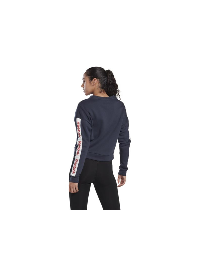 Reebok Damska Bluza Linear Logo Crew FR8157 Niebieski | Sklep Monotox