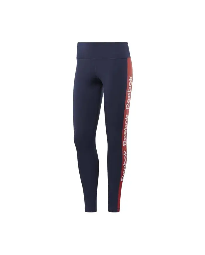 Reebok Damskie Legginsy Linear Logo Poly Tight FR8179 Niebieski | Sklep Monotox