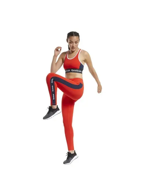 Reebok Damskie Spodnie Te Linear Logo Ct L FT0906 Czerwony | Sklep Monotox