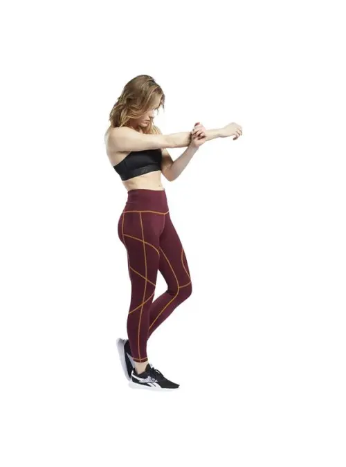 Reebok Damskie Legginsy Wor Myt Stitch Tight FU2434 Czerwony | Sklep Monotox