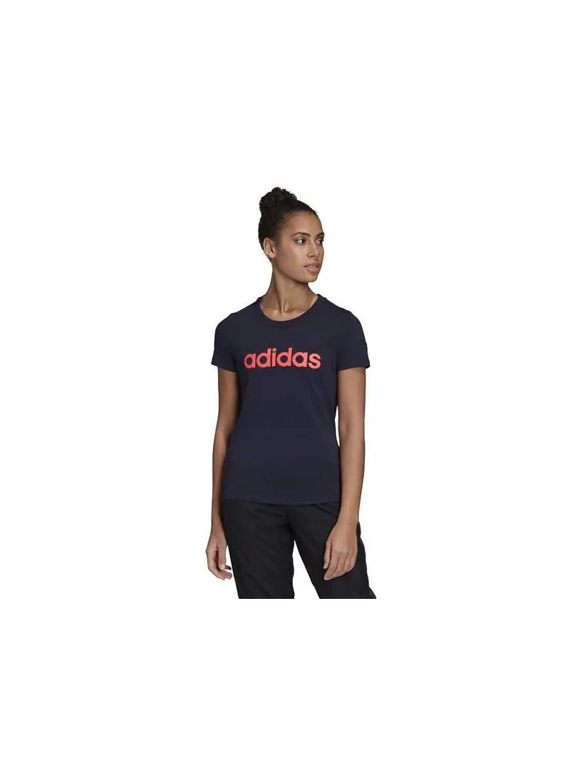 Adidas Damski T-shirt W E Lin Slim T GD2931 Niebieski | Sklep Monotox