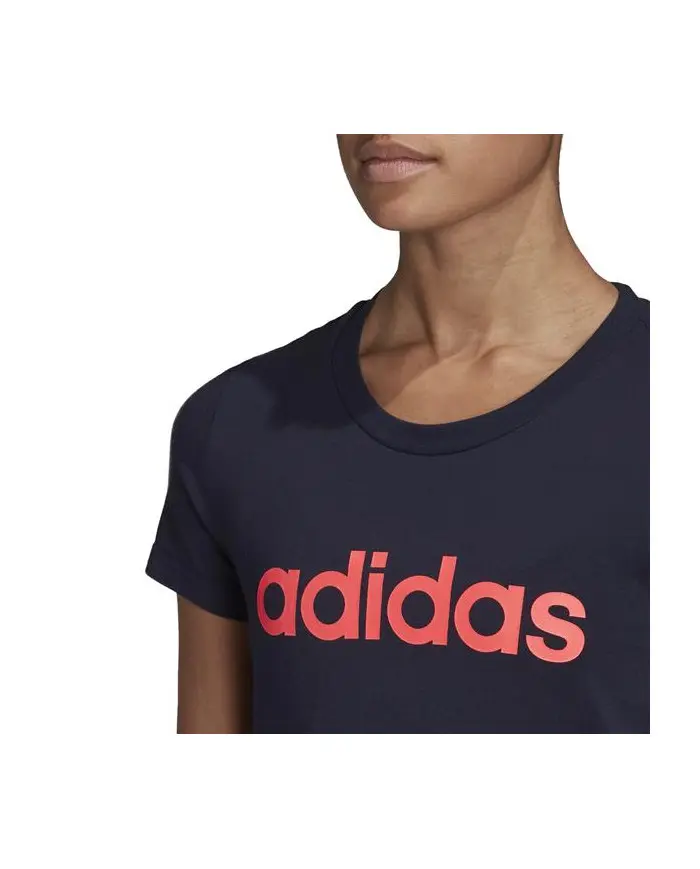 Adidas Damski T-shirt W E Lin Slim T GD2931 Niebieski | Sklep Monotox