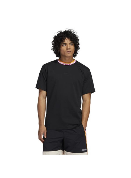 Adidas Męski T-shirt Rib Detail Ss T GN5627 Czarny | Sklep Monotox
