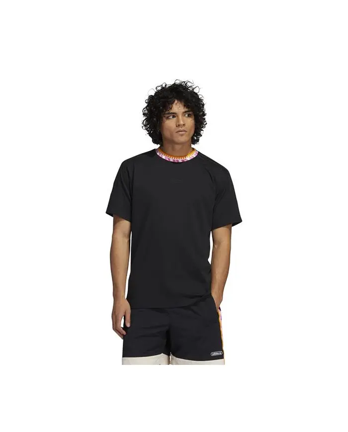 Adidas Męski T-shirt Rib Detail Ss T GN5627 Czarny | Sklep Monotox