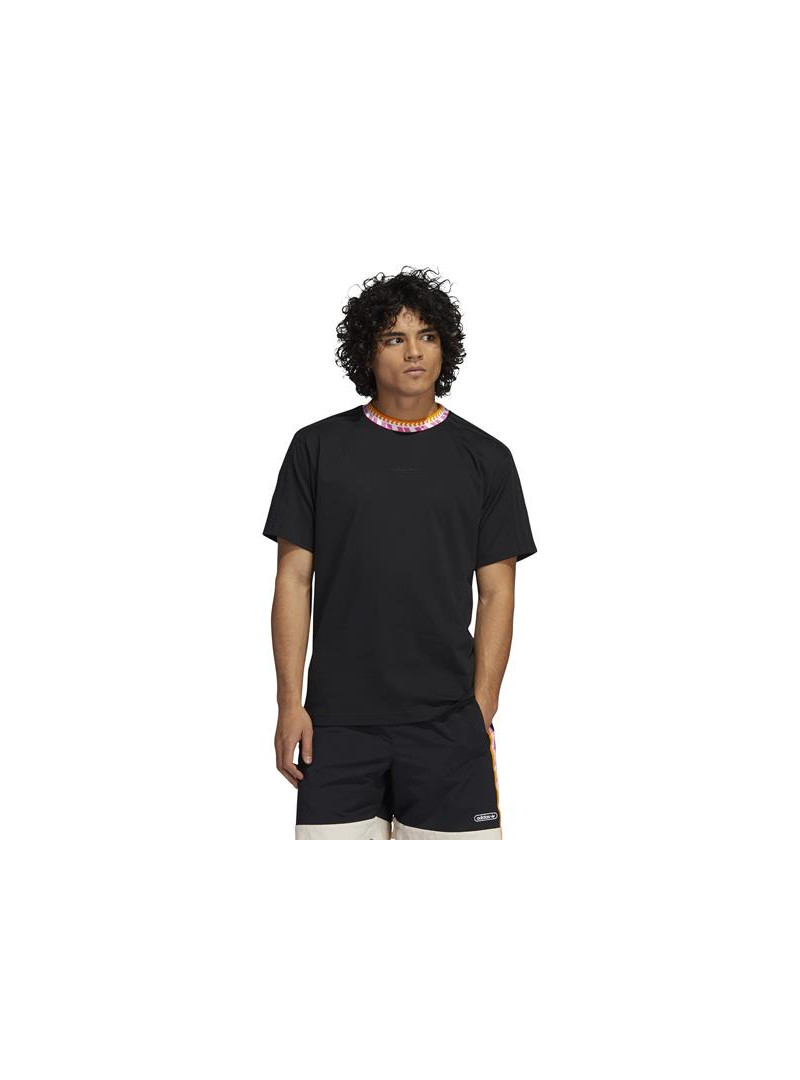 Adidas Męski T-shirt Rib Detail Ss T GN5627 Czarny | Sklep Monotox