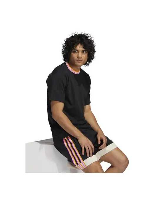 Adidas Męski T-shirt Rib Detail Ss T GN5627 Czarny | Sklep Monotox