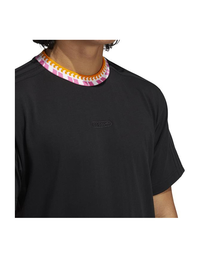 Adidas Męski T-shirt Rib Detail Ss T GN5627 Czarny | Sklep Monotox